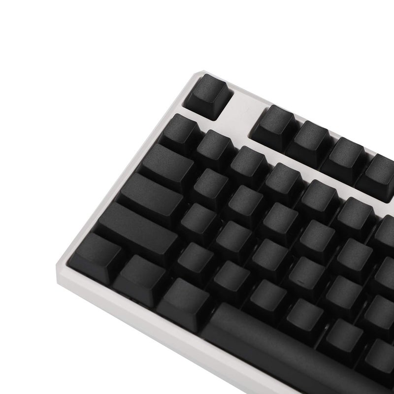 YMDK Blank Thick PBT OEM Profile 61 ANSI Keycaps for MX Switches Mechanical Keyboard (Black)(Only Keycap) - Image 2